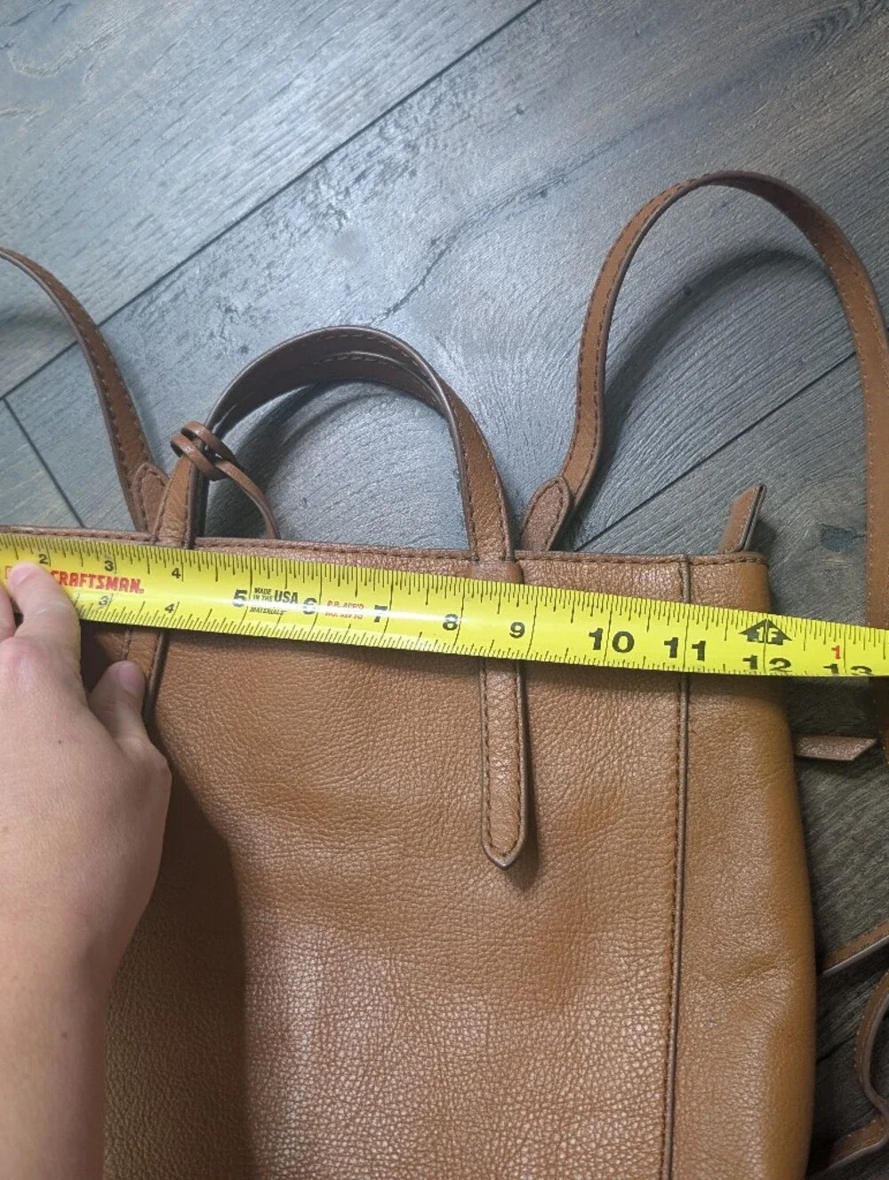 Fossil Leather Camilla Tote Back Pack/Cross BodyWith Key Bag